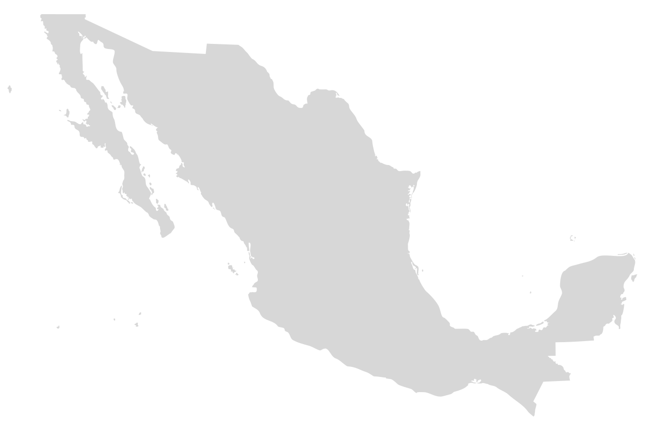 Mapa de México que representa la cobertura de Roguefa en toda la República